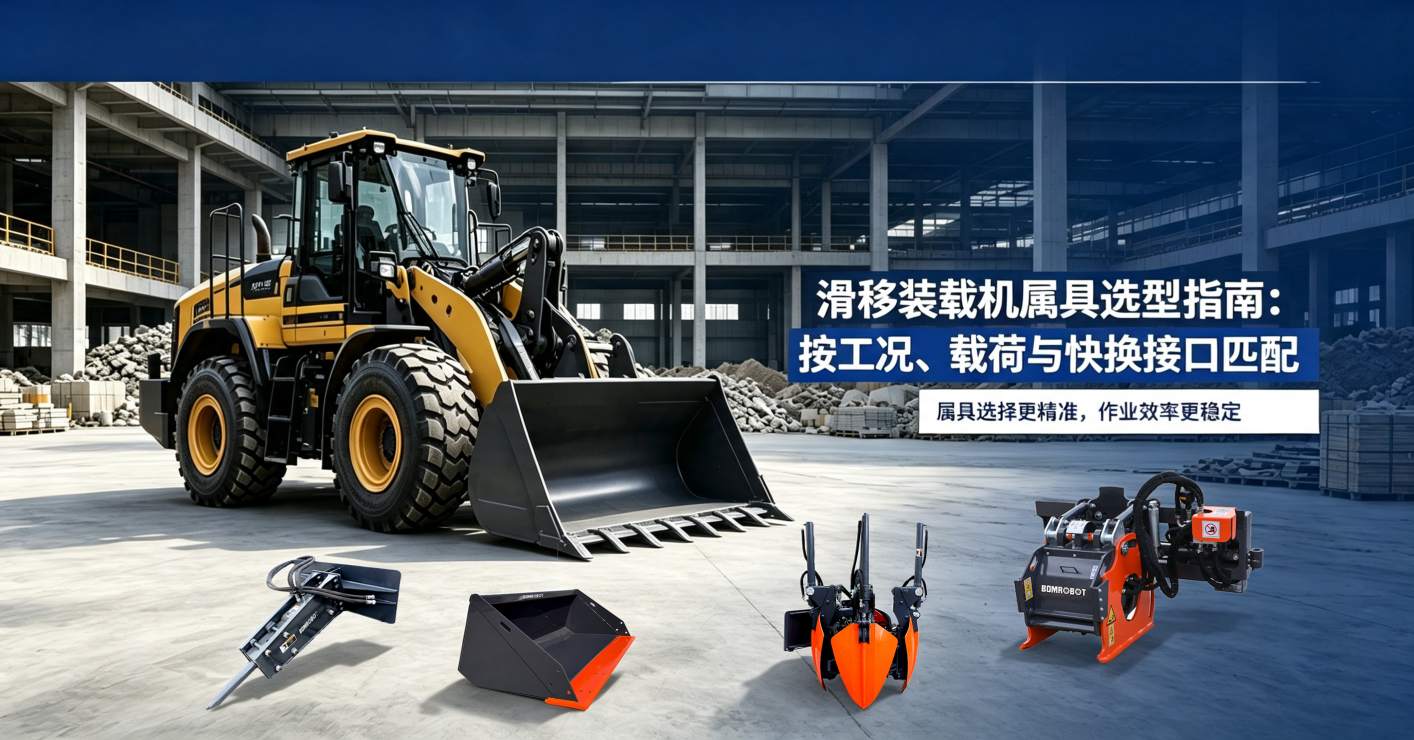 滑移装载机属具选型指南：按工况、载荷与快换接口匹配