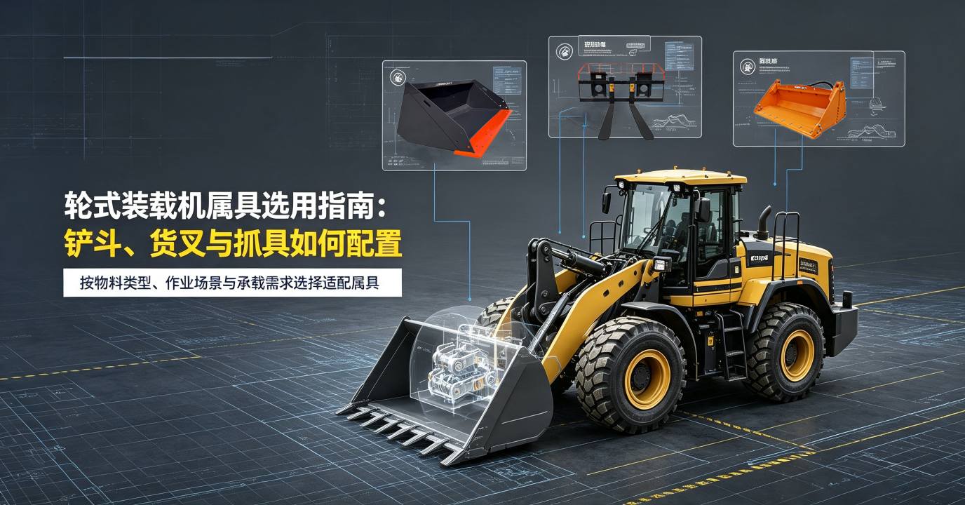 轮式装载机属具选用指南：铲斗、货叉与抓具如何配置